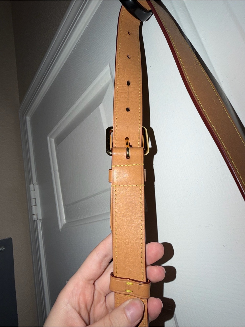 Louis Vuitton Monogram Shoulder Bag in Brown and Tan with Gold Hardware - Picture 10 of 10